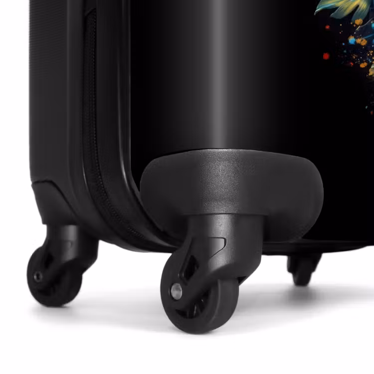 Suitcase with name - Surfboard Surrounded by Flowers — 7