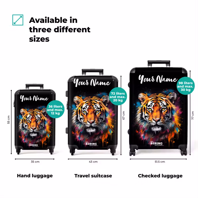 Suitcase with name - Tiger as Street Artwork — 3