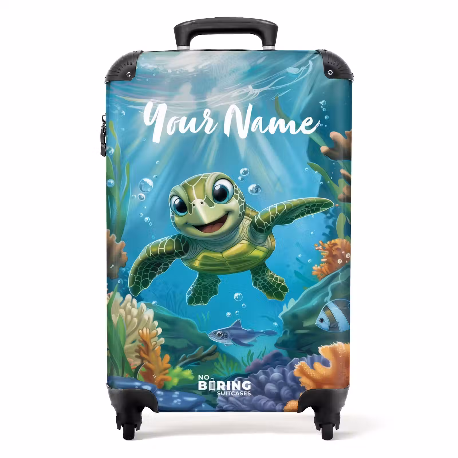 Suitcase with name - Zippy Sea Turtle — 1