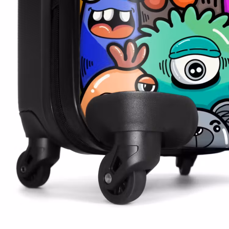 Suitcase with name - Colorful Monster Parade — 7