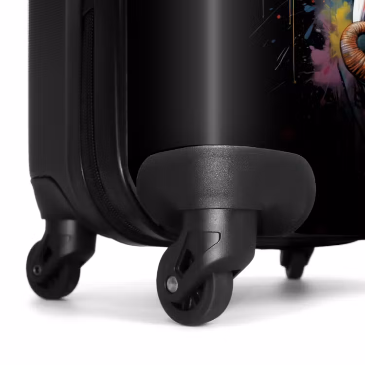 Suitcase with name - Elephant Decorated with Colorful Splashes — 7