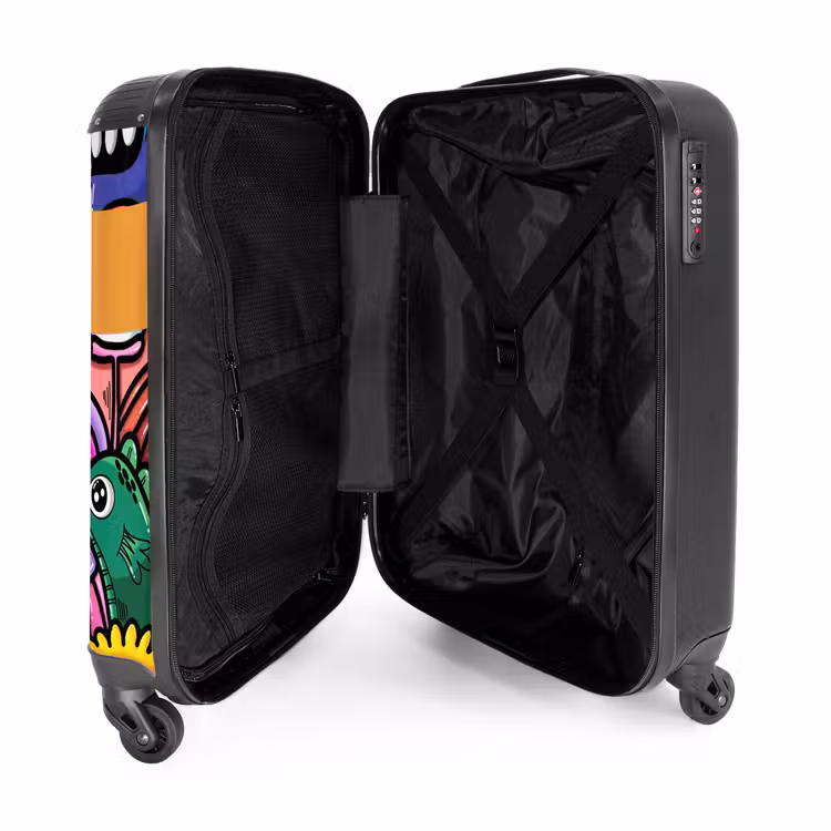 Suitcase with name - Funny Monster Gang — 5
