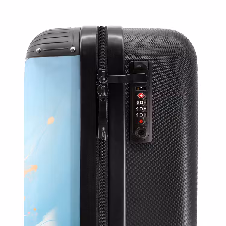 Suitcase with name - Galloping horse with colorful background — 6