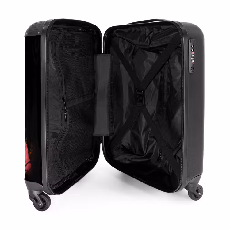 Suitcase with name - Monkey with Colorful Vest — 5