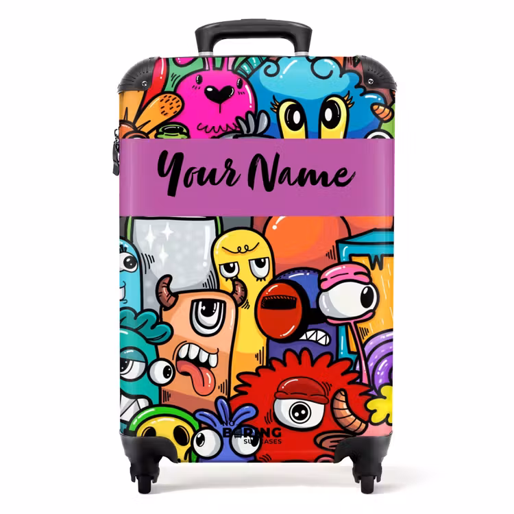 Suitcase with name - Monster with 1 Eye — 1