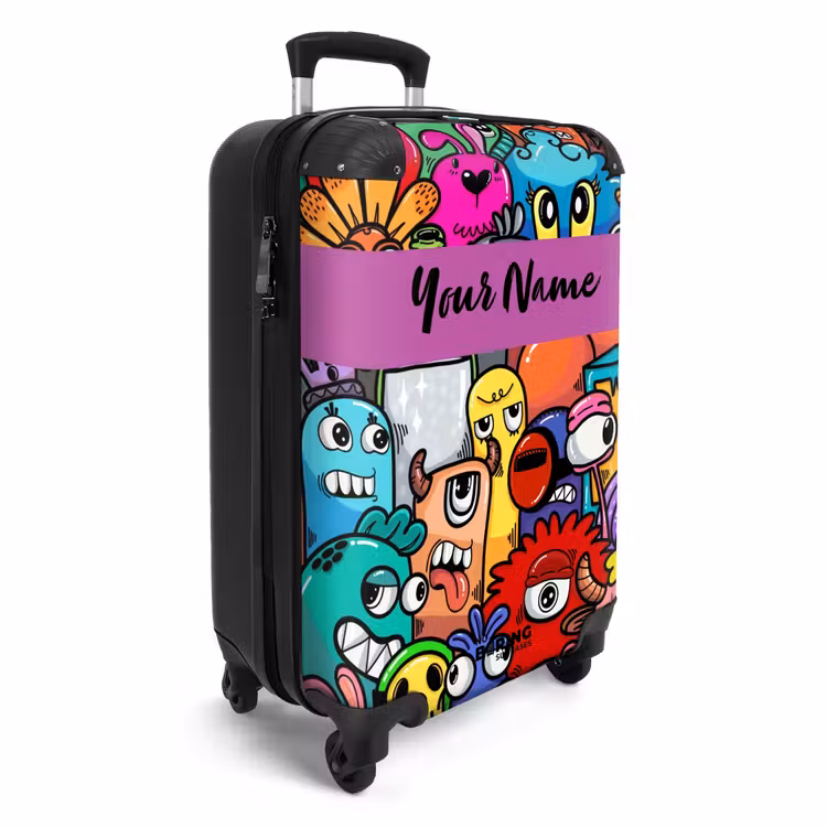 Suitcase with name - Monster with 1 Eye — 2