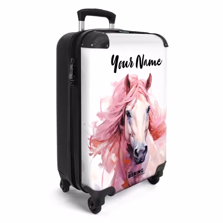 Suitcase with name - Pastel Bead Horse — 2