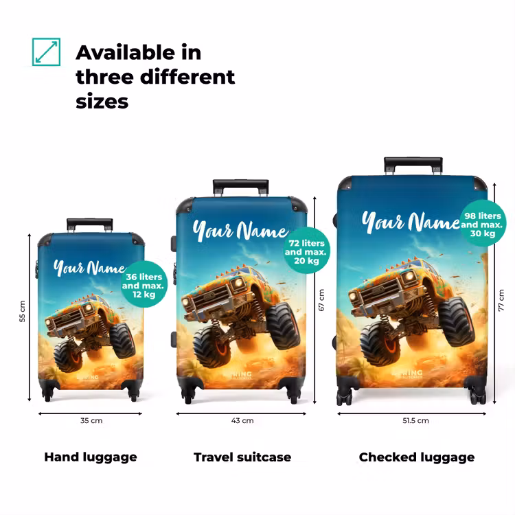 Suitcase with name - Sand Runner — 3