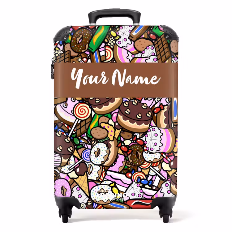Suitcase with name - Sweet Candy World — 1