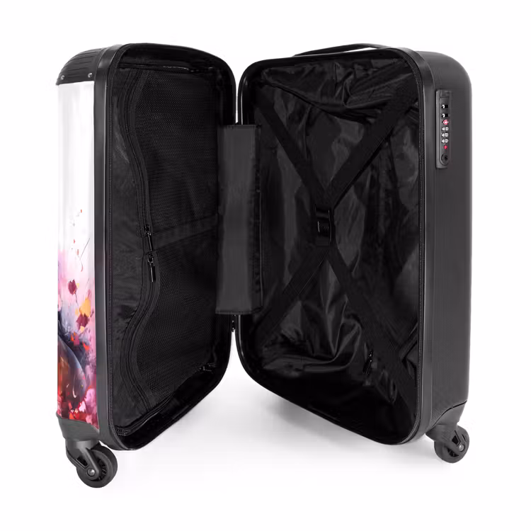 Suitcase with name - Watercolor horse in color explosion — 5
