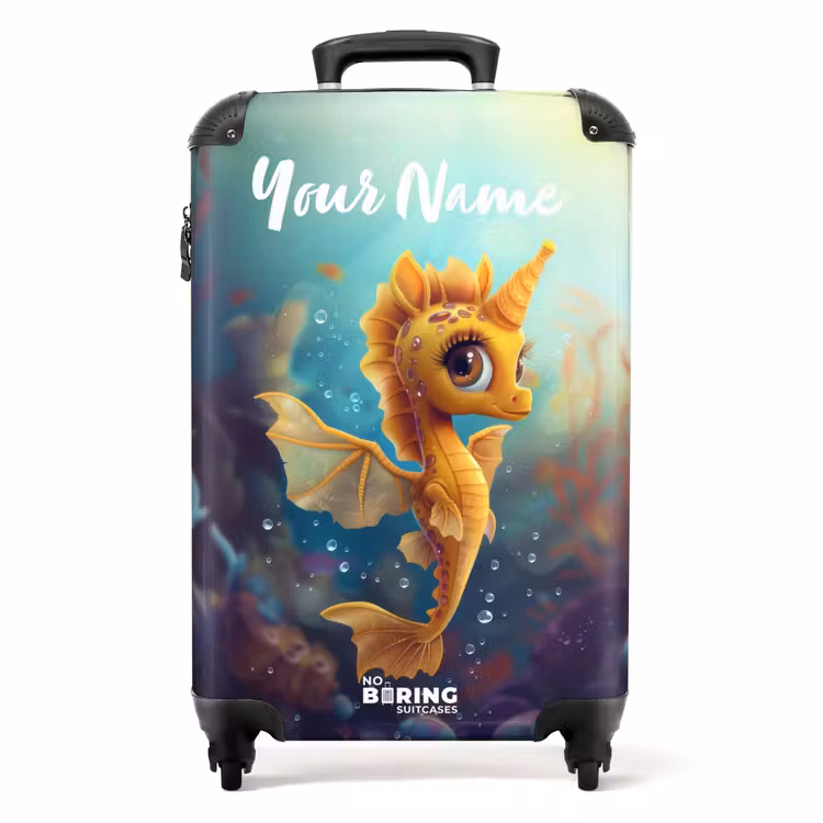 Suitcase with name - Zara seahorse — 1