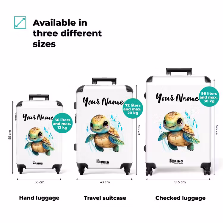 Suitcase with name - Ziggy Sea Turtle — 3