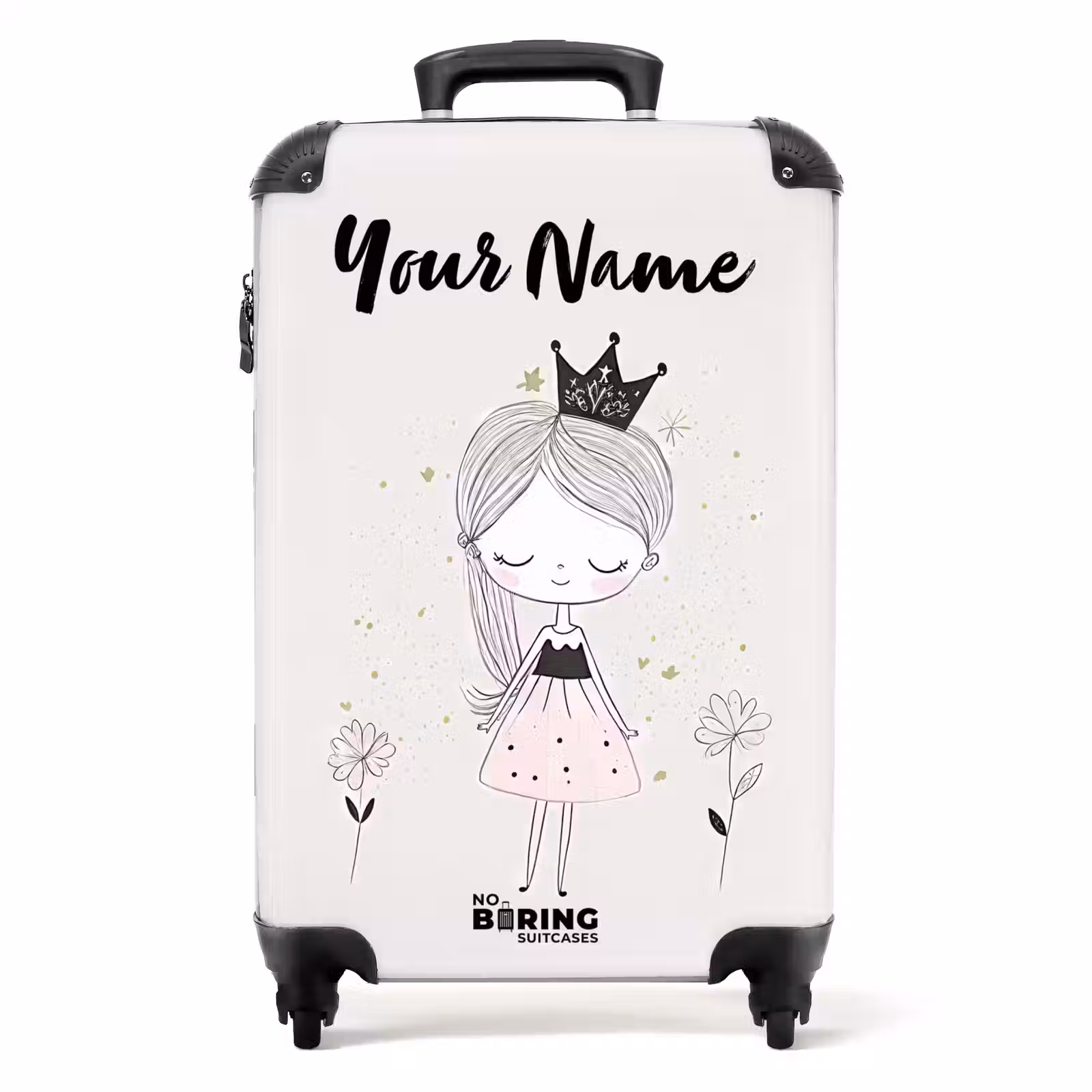 Suitcase with name - Princess with black dress — 1