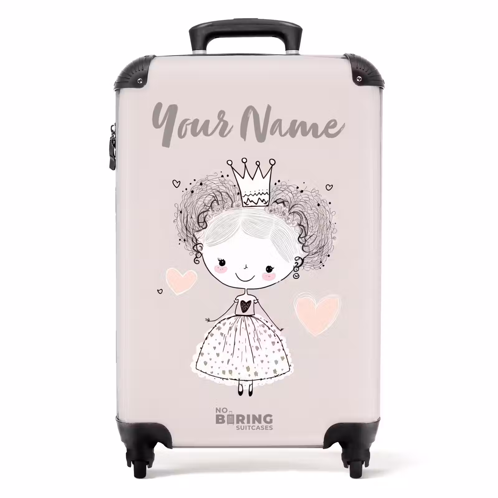 Suitcase with name - Princess with curls — 1