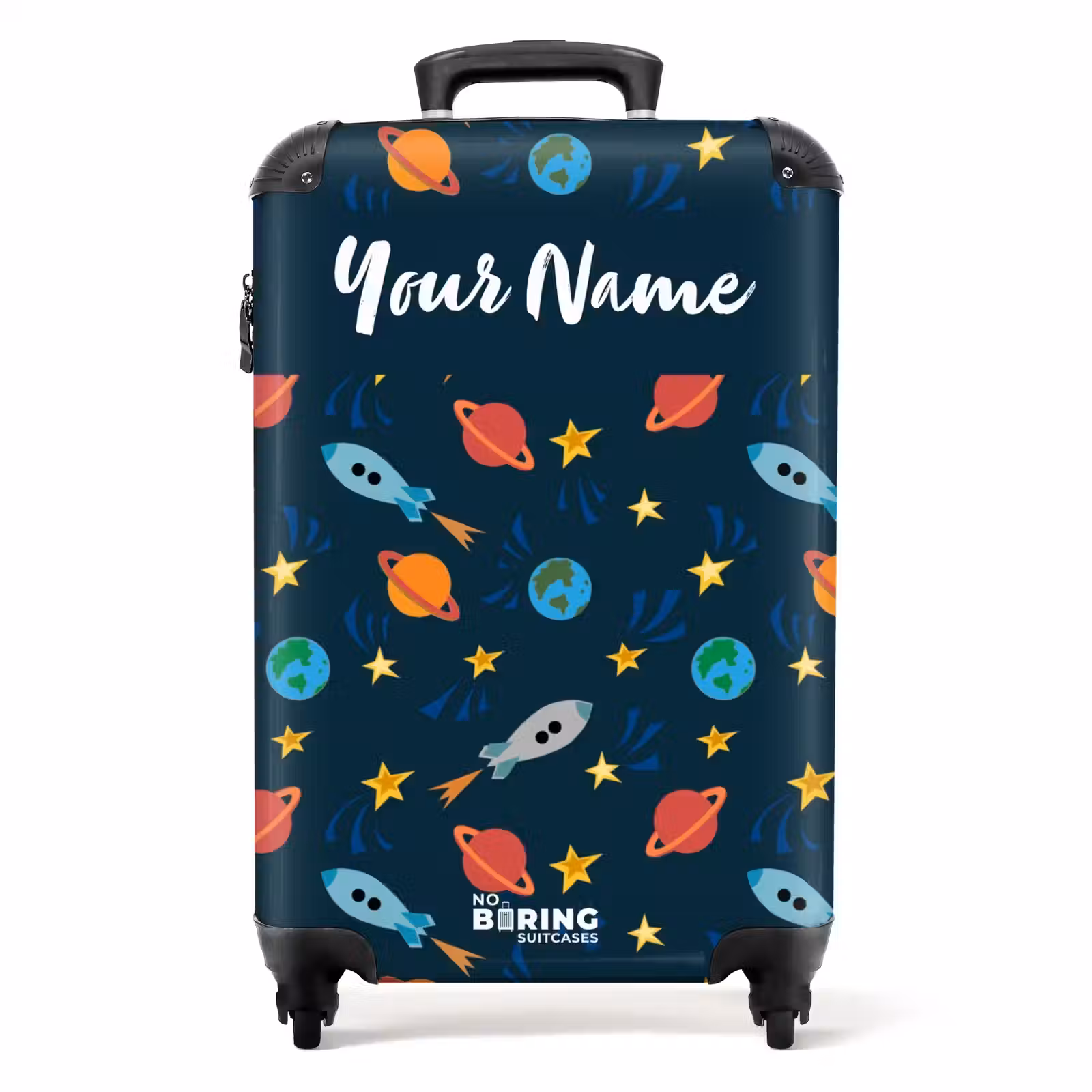 Suitcase with name - Space rockets — 1
