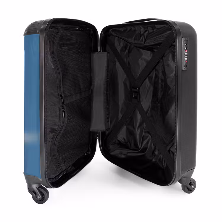Suitcase with name - Black car with beige flames — 5