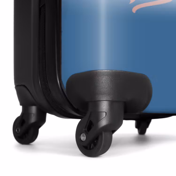 Suitcase with name - Blue car with pink flames — 7