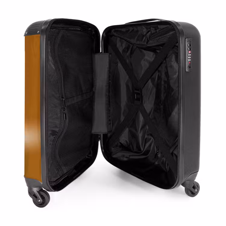 Suitcase with name - Blue car with yellow flames — 5