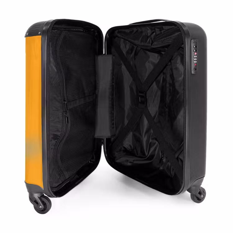 Suitcase with name - Brown car with yellow flames — 5