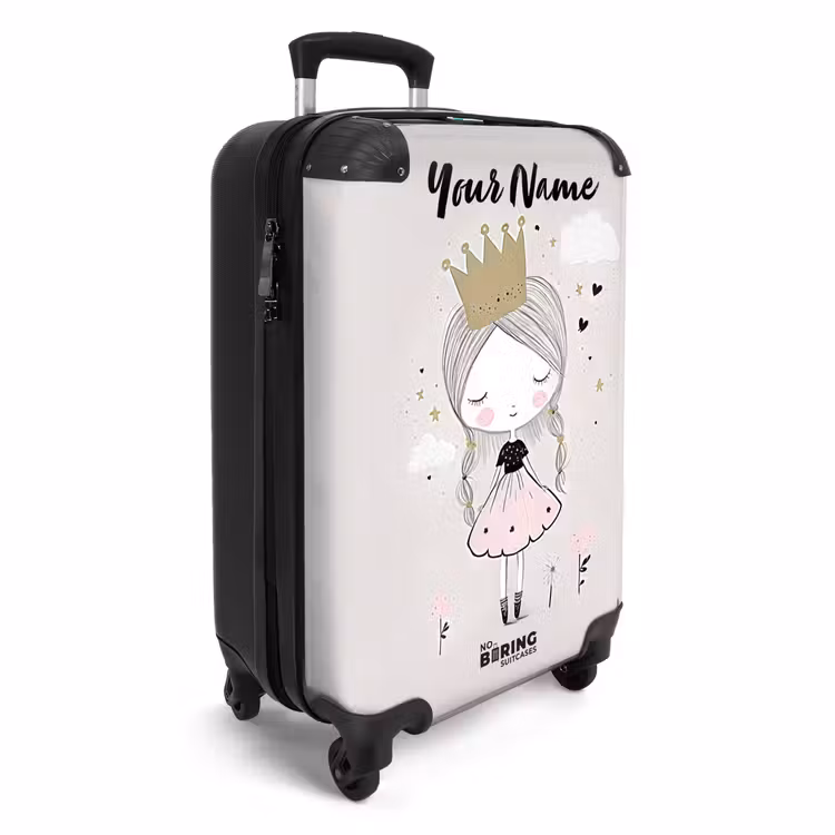Suitcase with name - Dreamy princess with braided hair — 2