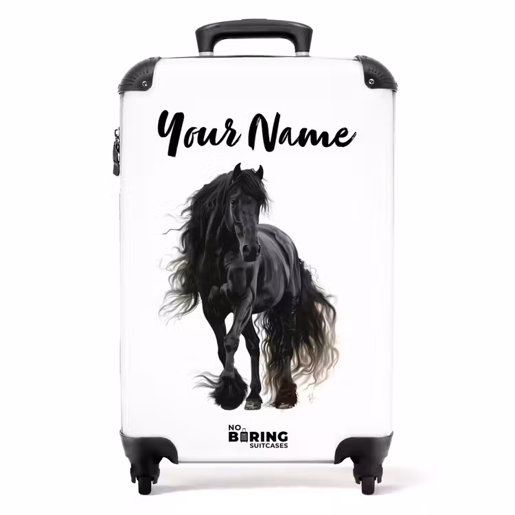 Suitcase with name - Frits the friesian horse — 1