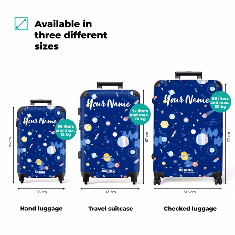 Suitcase with name - Galaxy Magic — 3