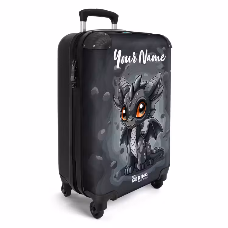 Suitcase with name - Gino gray tail — 2