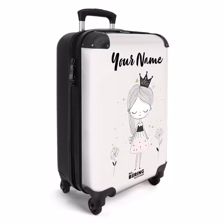 Suitcase with name - Princess with black dress — 2