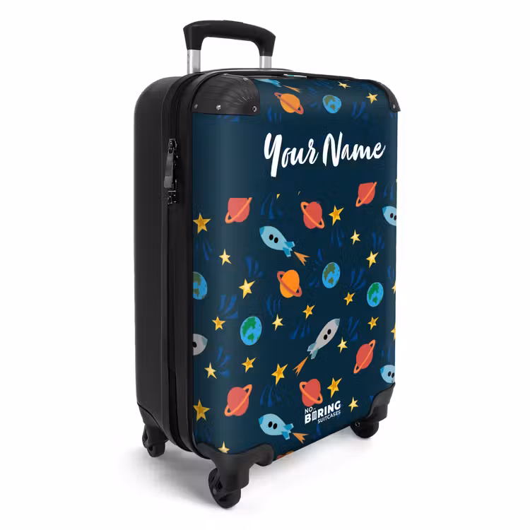 Suitcase with name - Space rockets — 2