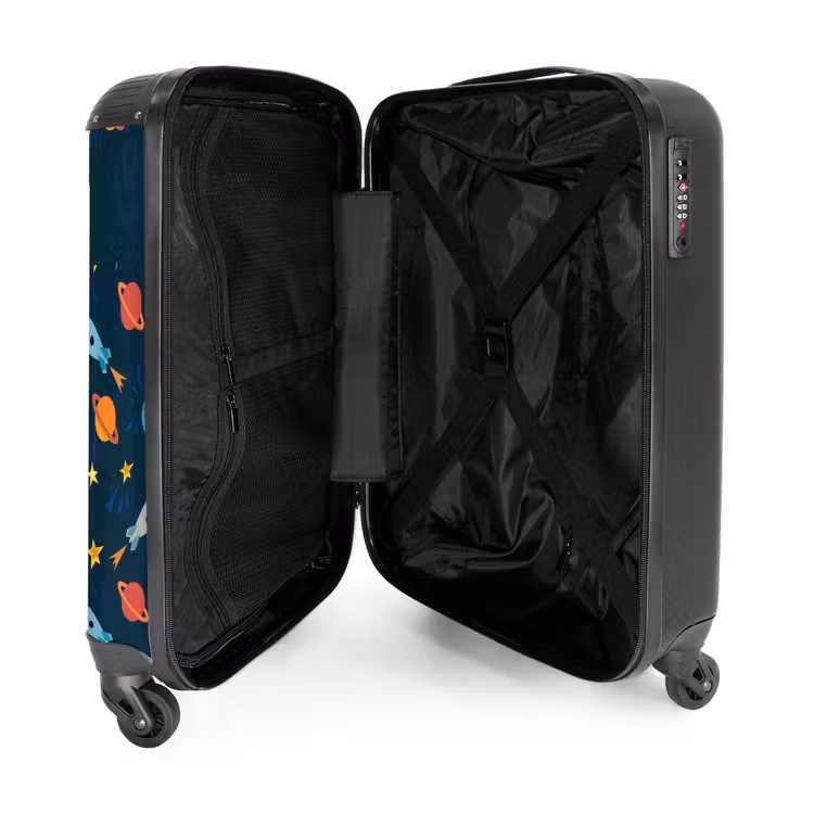 Suitcase with name - Space rockets — 5