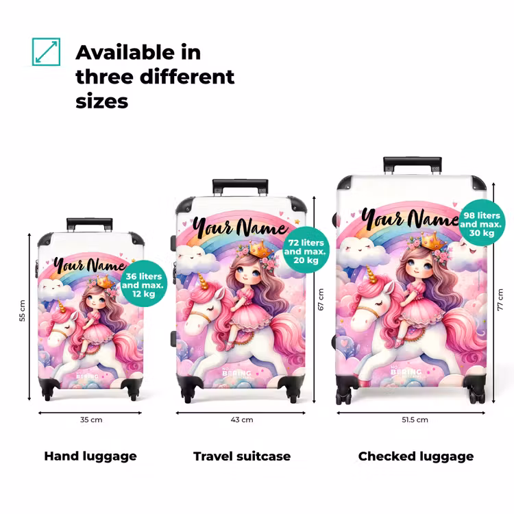 Suitcase with name - Unicorn Dreams — 3