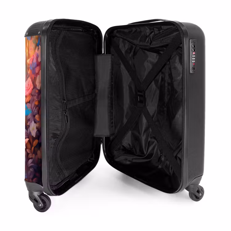 Suitcase with name - Blossom forest deer — 5