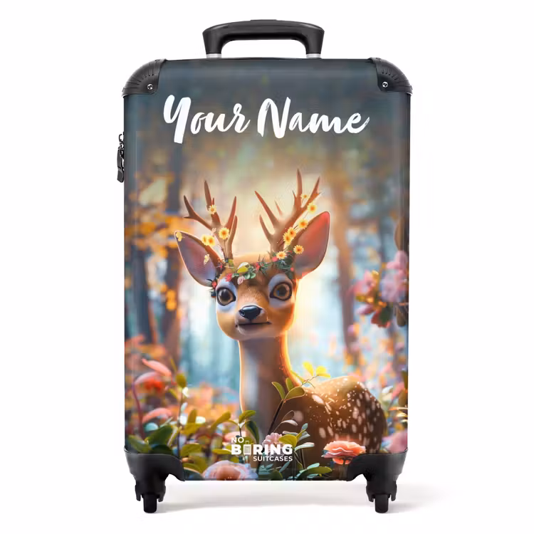 Suitcase with name - Bo flower antlers — 1