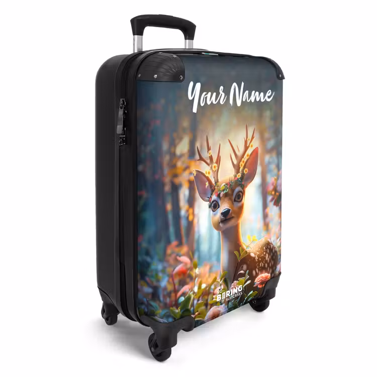 Suitcase with name - Bo flower antlers — 2