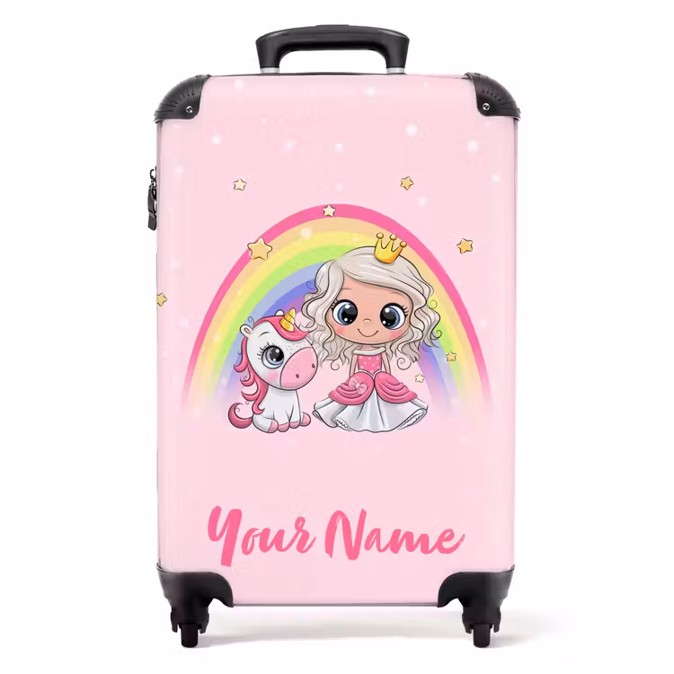 Suitcase with name - Eva unicorn princess — 1
