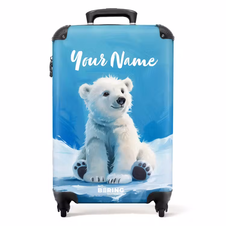 Suitcase with name - IJsbrand polar bear — 1