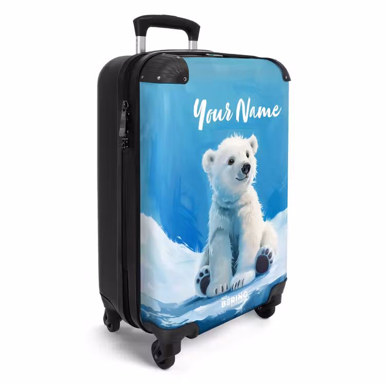 Suitcase with name - IJsbrand polar bear — 2