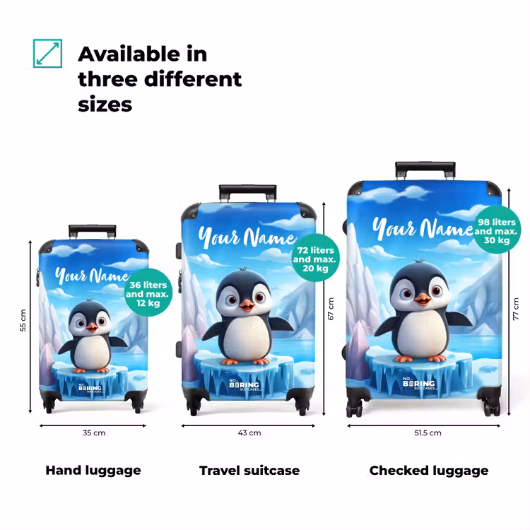Suitcase with name - Pieter penguin — 3