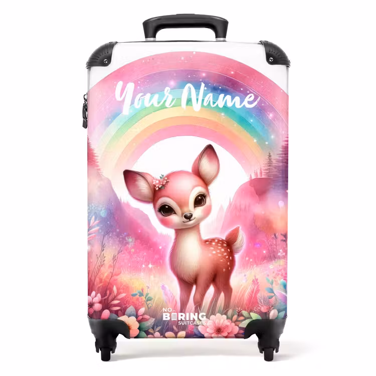 Suitcase with name - Pink roebuck — 1