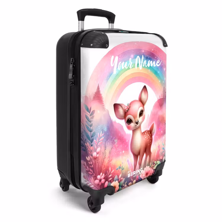 Suitcase with name - Pink roebuck — 2