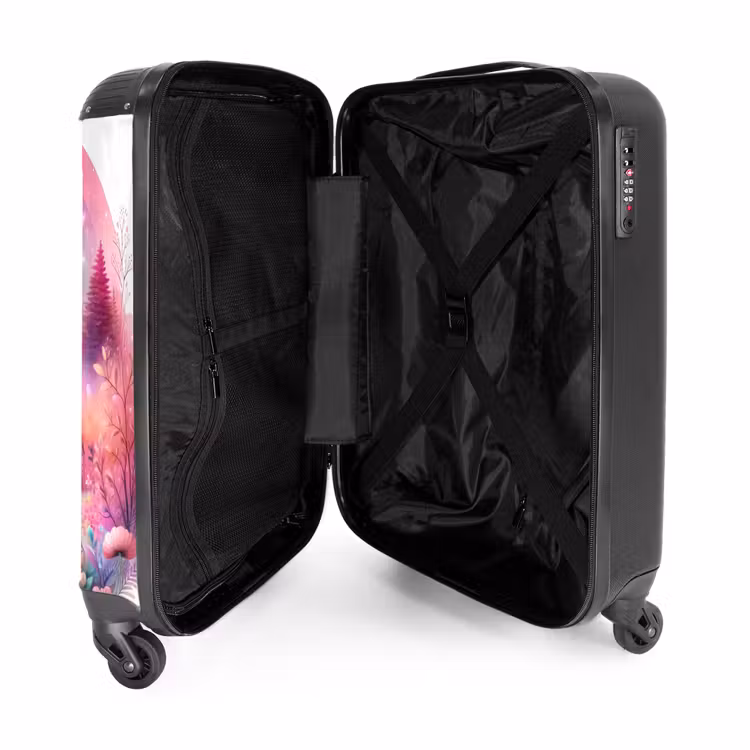 Suitcase with name - Pink roebuck — 5