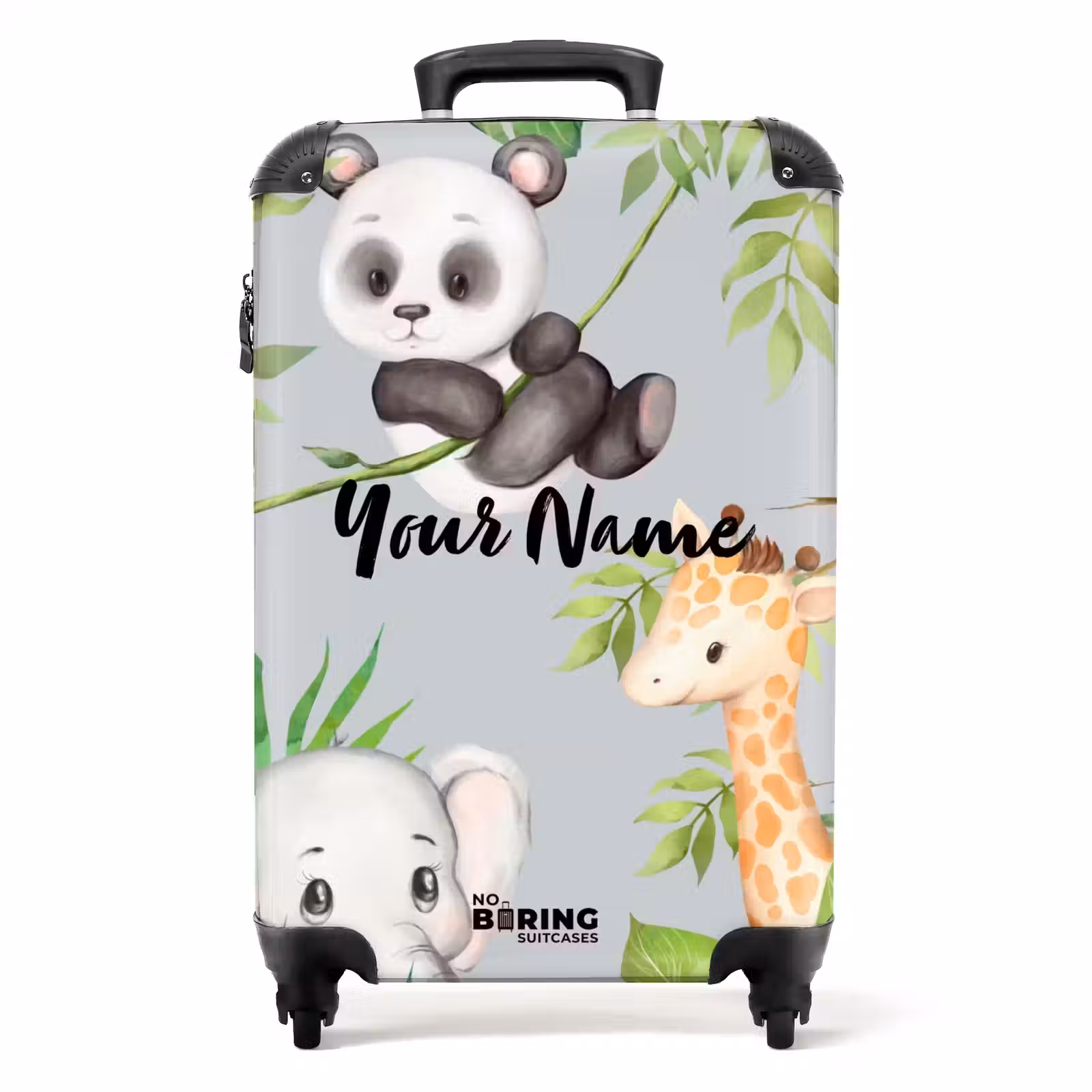 Suitcase with name - Animals in the jungle — 1