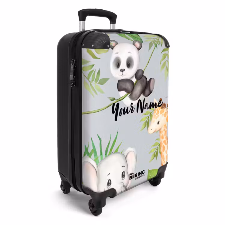 Suitcase with name - Animals in the jungle — 2