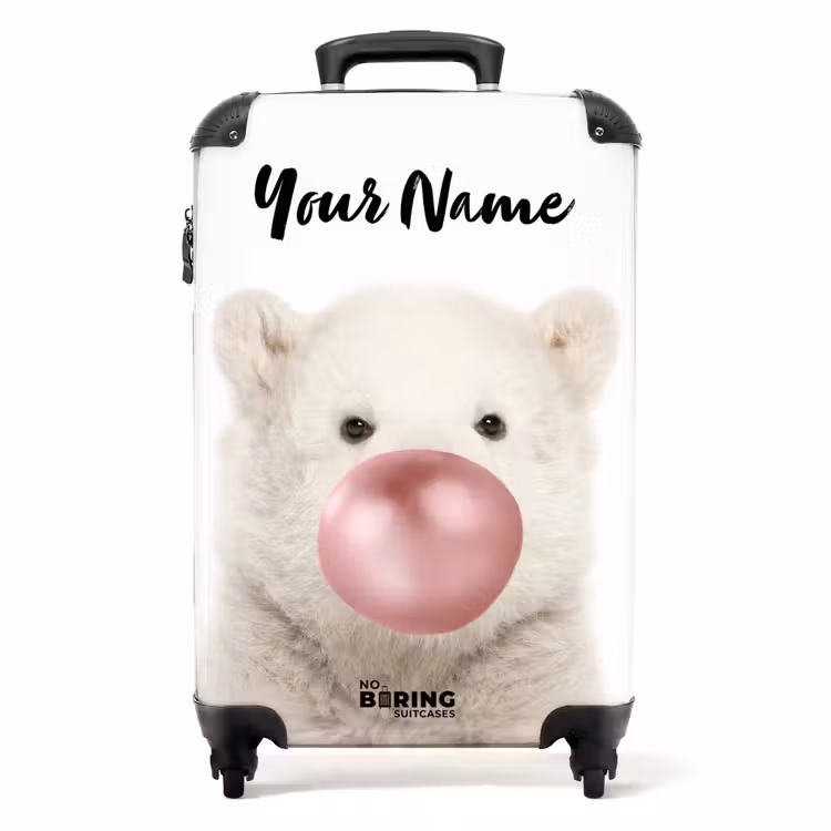Suitcase with name - Bubblegum bear — 1