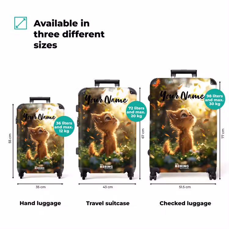 Suitcase with name - Henry autumn kitten — 3