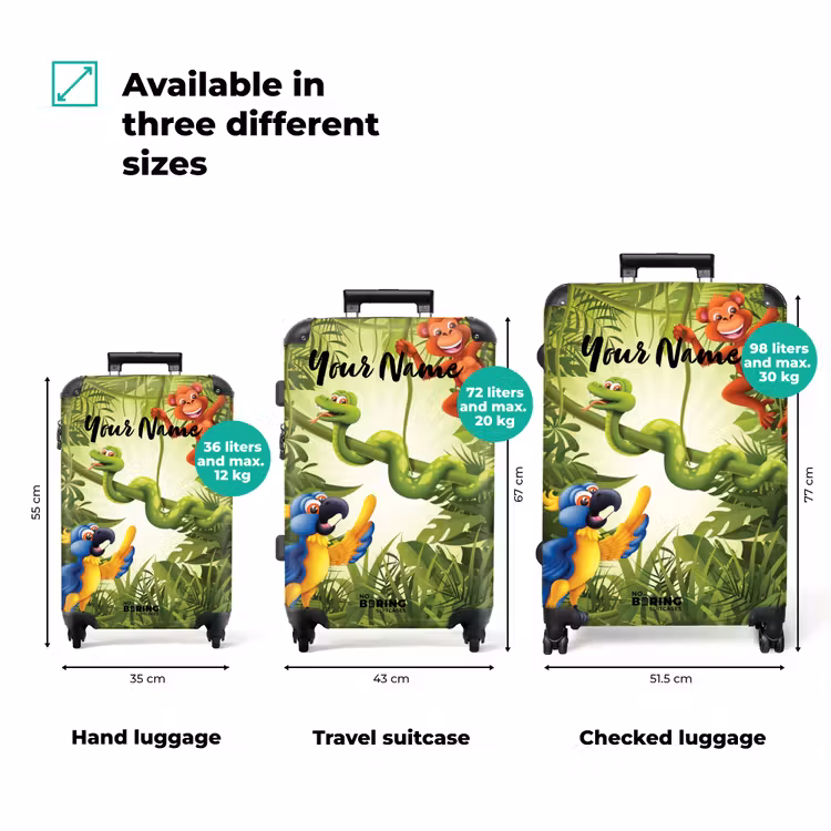 Suitcase with name - Jolly jungle — 3