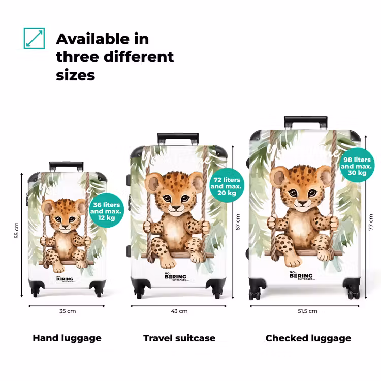 Suitcase with name - Levi leopard — 3