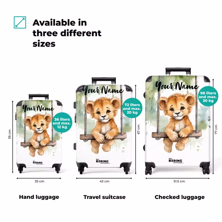 Suitcase with name - Lucas lion — 3