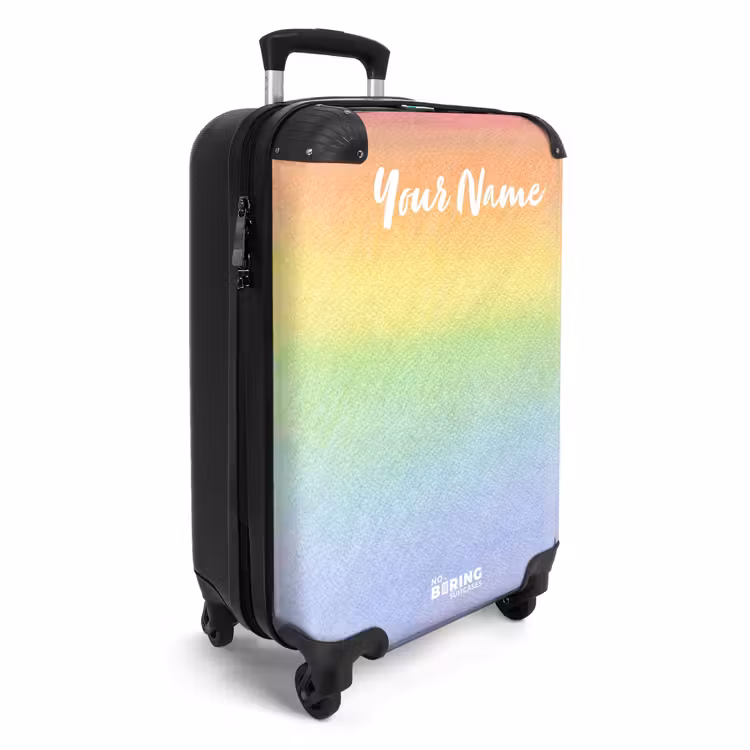 Suitcase with name - Pastel rainbow — 2