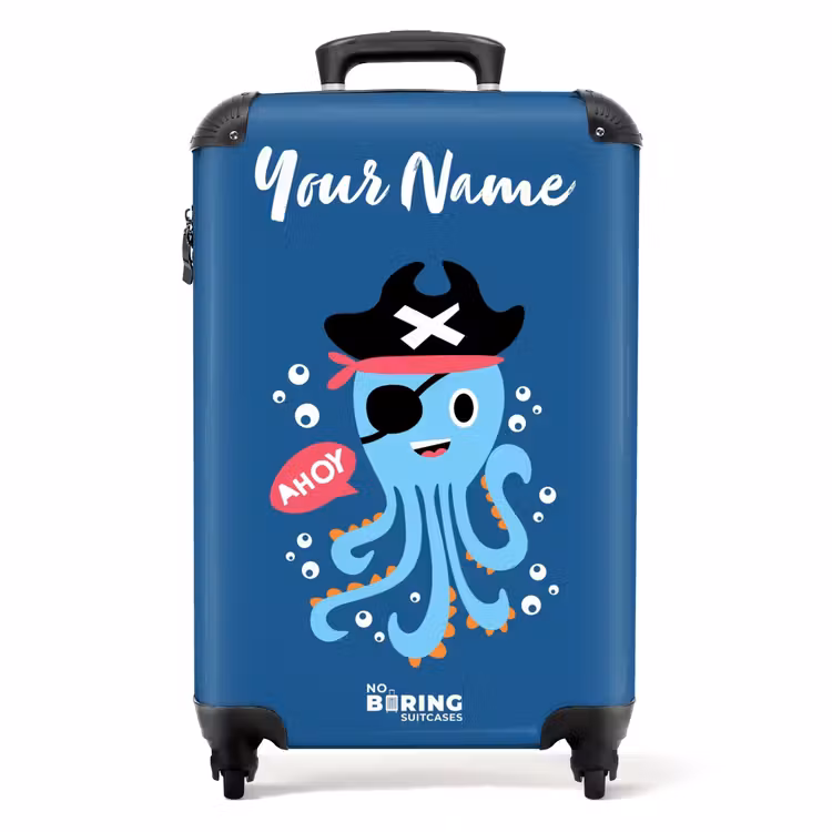 Suitcase with name - Pirate Octopus — 1